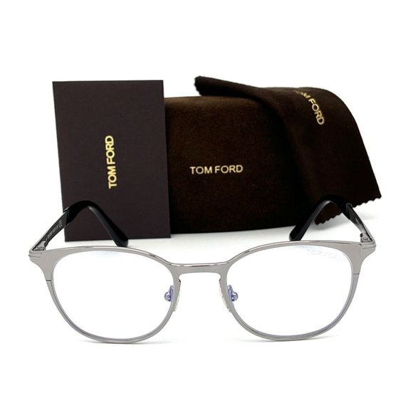 Tom Ford FT5732-B 014 Light Ruthenium / Blue Block 50mm Eyeglasses TF57… - Picture 2 of 4